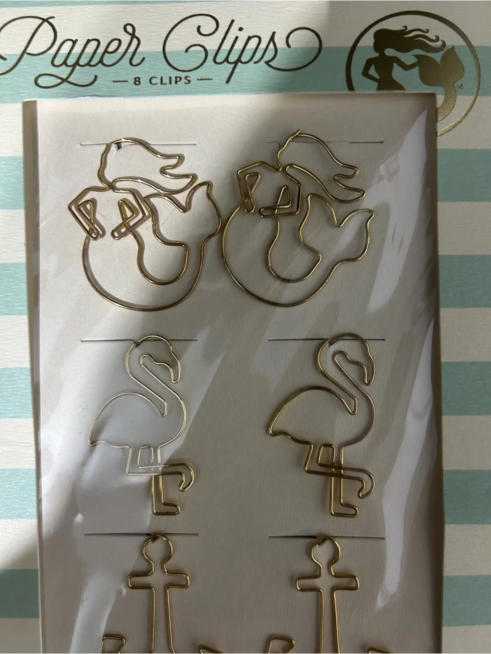 Spartina 449 Paper Clips - Mermaid, Flamingo, Anchor, Starfish (Set of 8)